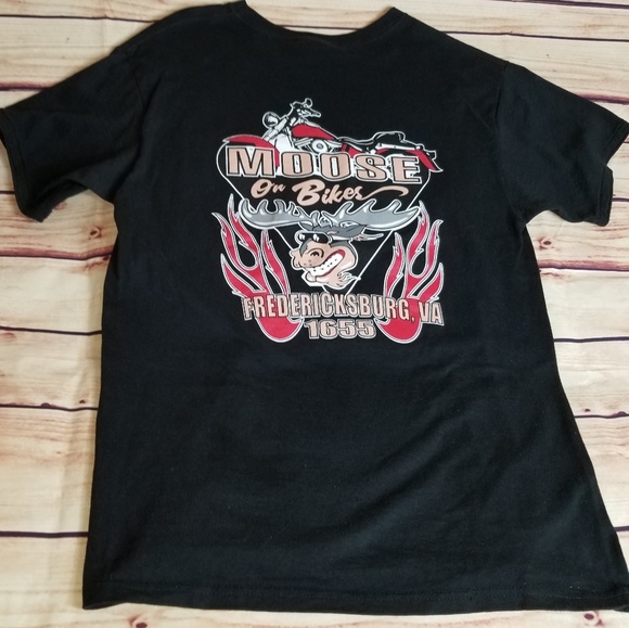 Motorcycle Graphic T-shirt Moose On Bikes Mob - Picture 5 of 5